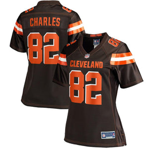 Women's Cleveland Browns Orson Charles NFL Pro Line Brown Player Jersey