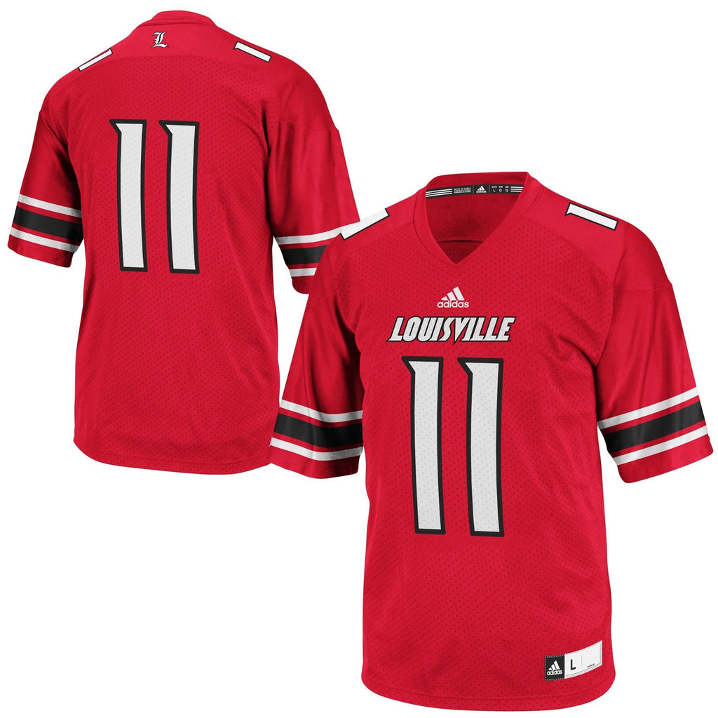 Louisville Cardinals Adidas No. 11 Replica Master Jersey - Red