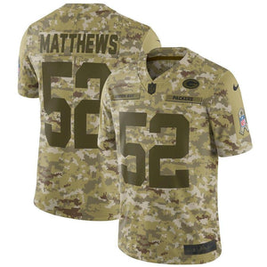 Green Bay Packers Clay Matthews Camo Jersey 2018 - 2019