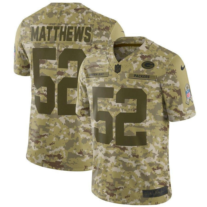 Green Bay Packers Clay Matthews Camo Jersey 2018 - 2019