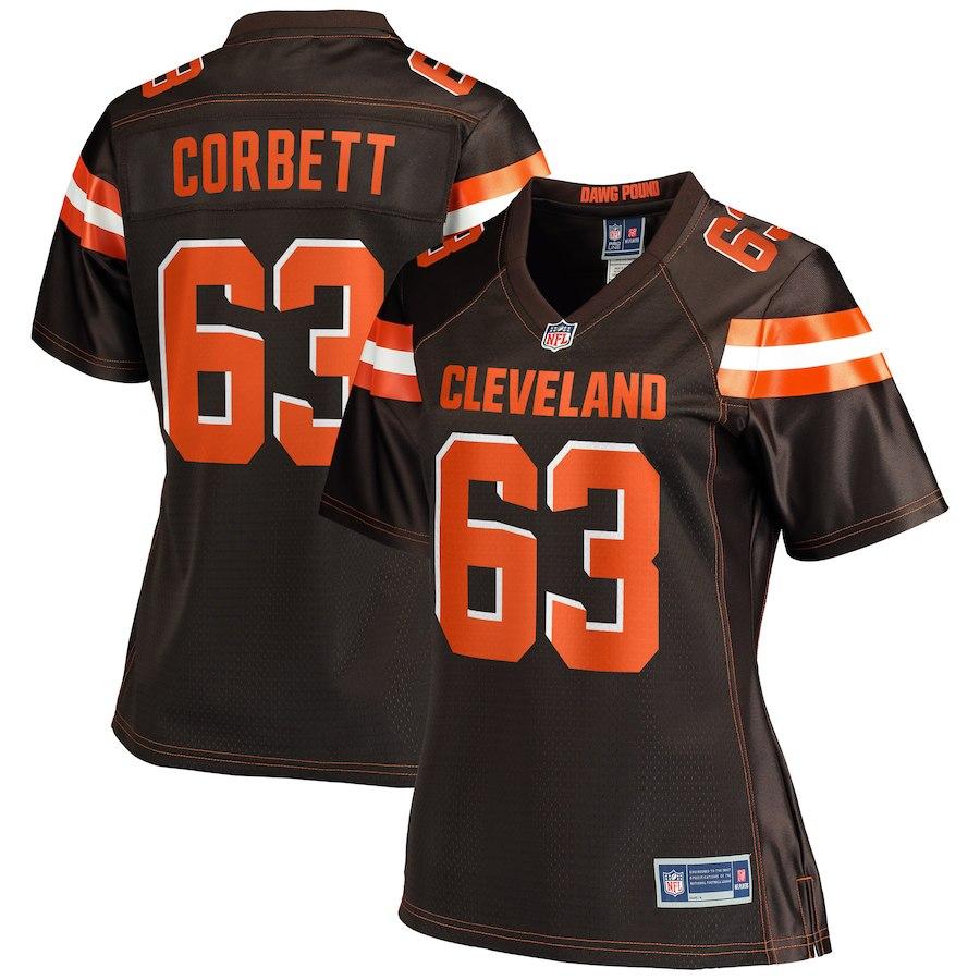 Women's Cleveland Browns Austin Corbett NFL Pro Line Brown Player Jersey