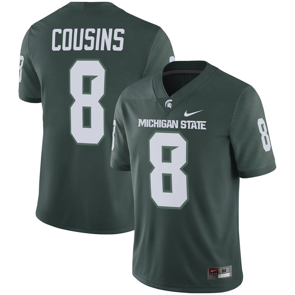 Men's Nike Kirk Cousins Green Michigan State Spartans Alumni Player Jersey