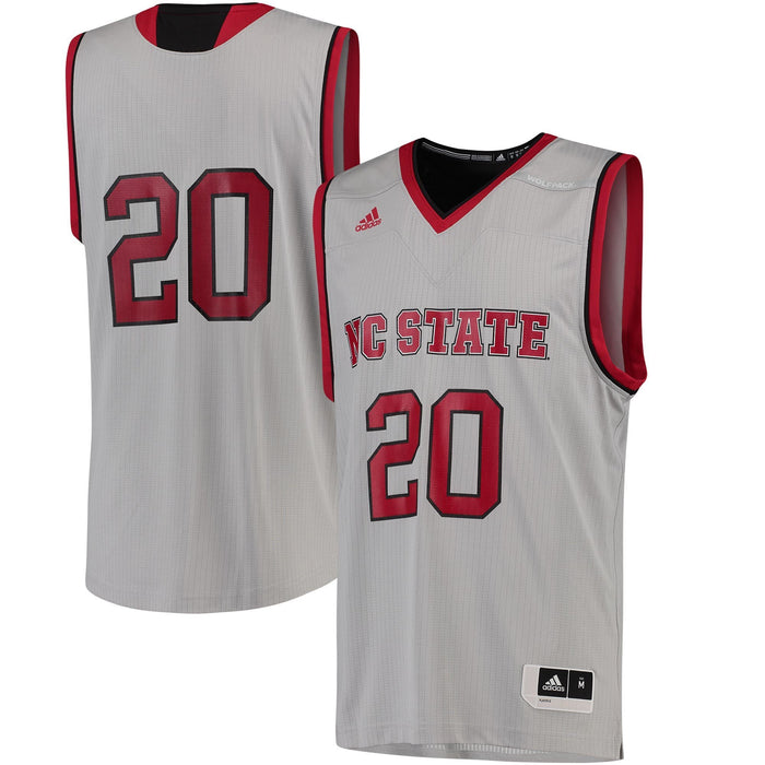 Men's Adidas Gray NC State Wolfpack Replica Basketball Jersey