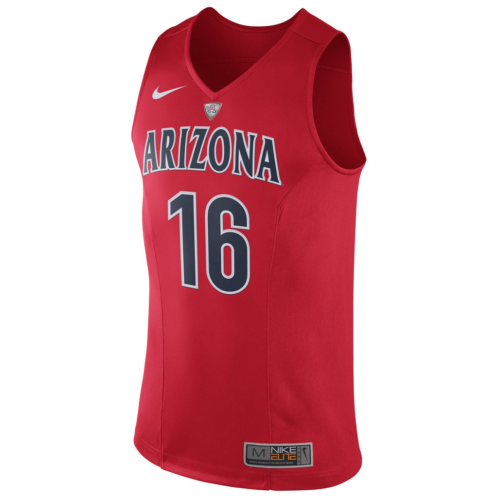 Men's Nike #16 Red Arizona Wildcats Hyper Elite Authentic Performance Basketball Jersey