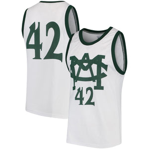 Men's Original Retro Brand White Michigan State Spartans College Vault MAC Replica Basketball Jersey