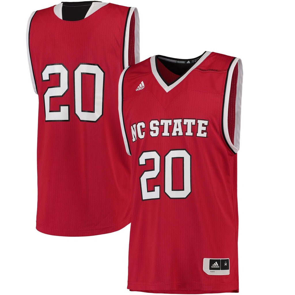Men's Adidas Red NC State Wolfpack Replica Basketball Jersey