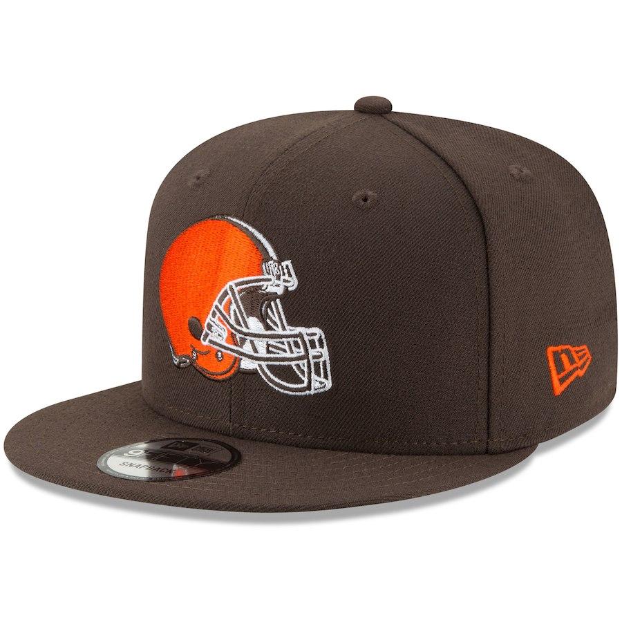 Men's Cleveland Browns New Era Brown Basic 9FIFTY Adjustable Snapback Hat NFL