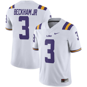 Men's Nike Odell Beckham Jr White LSU Tigers Alumni Player Jersey