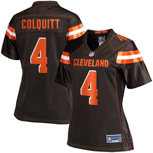 Women's Cleveland Browns Britton Colquitt NFL Pro Line Brown Player Jersey