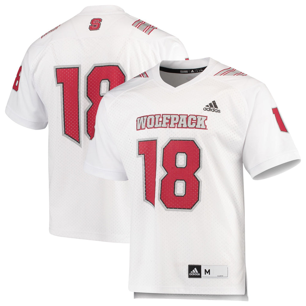Men's Adidas #18 White NC State Wolfpack Special Game Premier Jersey