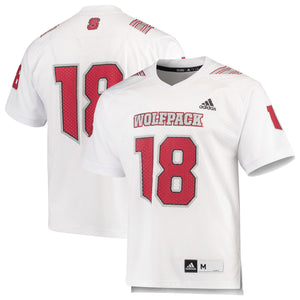 Men's Adidas #18 White NC State Wolfpack Special Game Premier Jersey