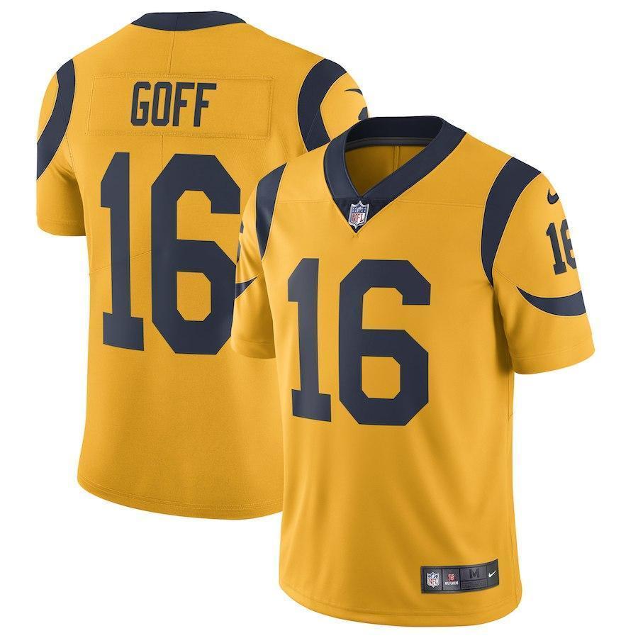 Los Angeles Rams Jared Goff Cold Color Rush Jersey 2018 - 2019