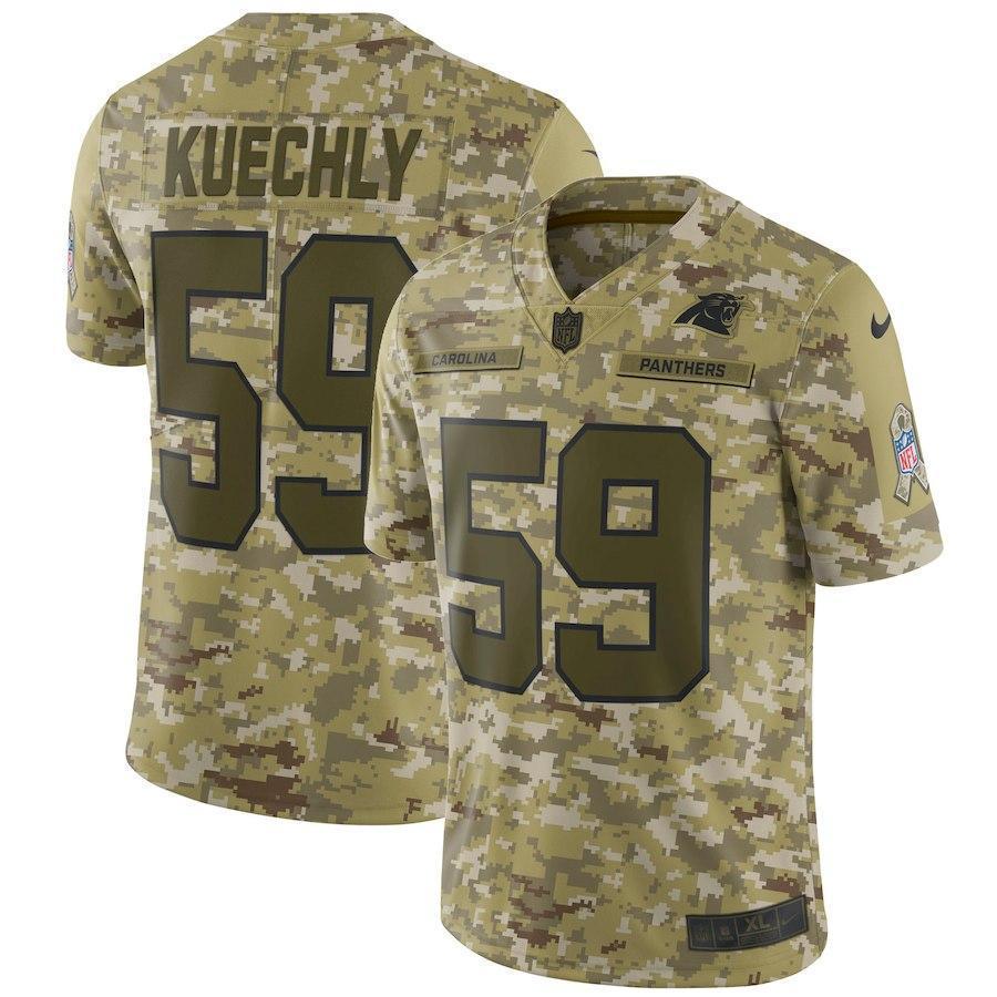Carolina Panthers Luke Kuechly Camo Jersey 2018 - 2019