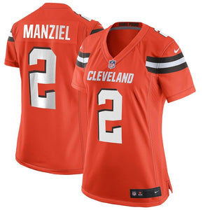 Women's Cleveland Browns Johnny Manziel Nike Orange Game Jersey