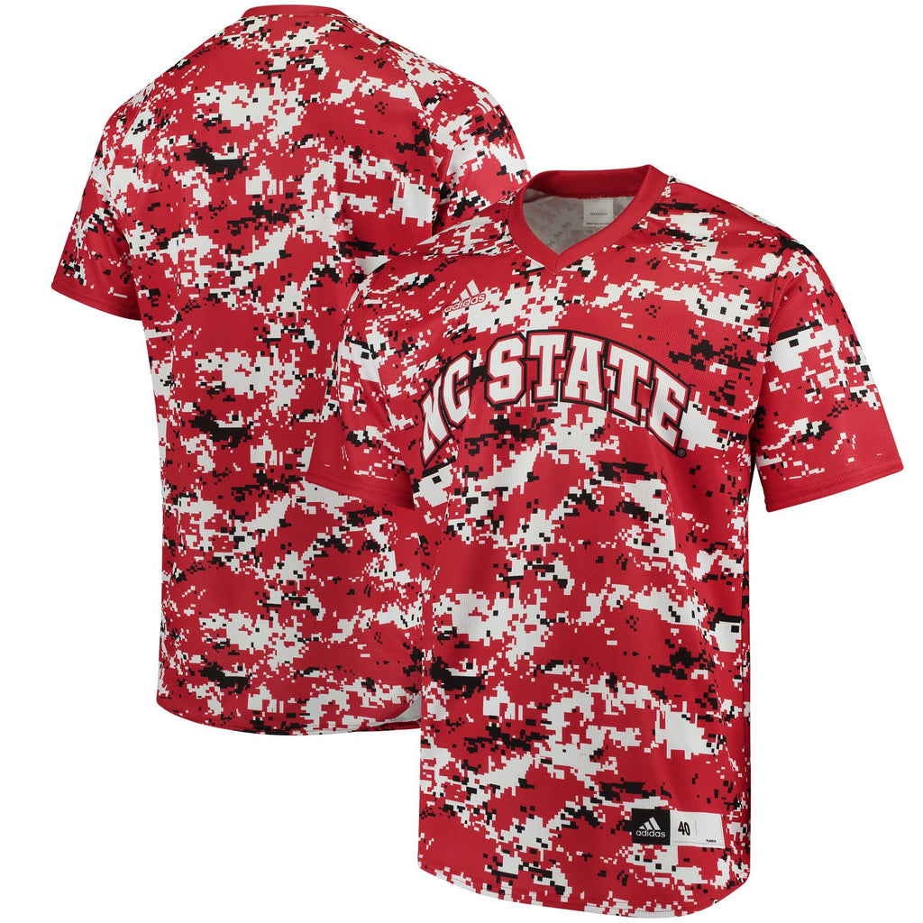 Men's Adidas Red/White NC State Wolfpack Authentic Baseball Jersey