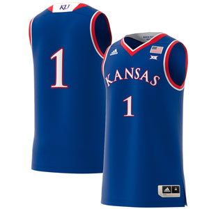 Men's Adidas Royal Kansas Jayhawks Replica Swingman Jersey