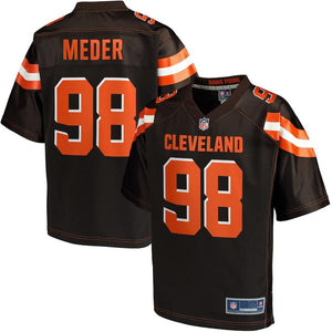 Men's Cleveland Browns Jamie Meder NFL Pro Line Brown Player Jersey