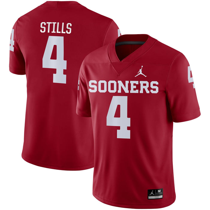 Men's Jordan Brand Kenny Stills Crimson Oklahoma Sooners Game Jersey
