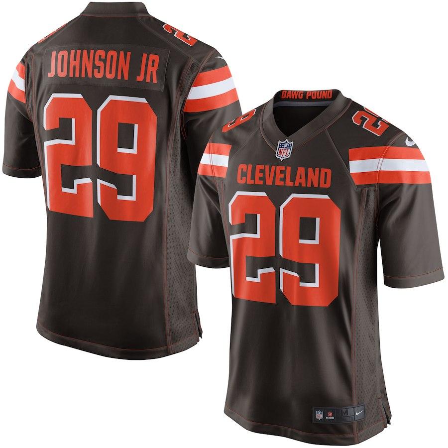 Men's Cleveland Browns Duke Johnson Jr Nike Brown Game Jersey