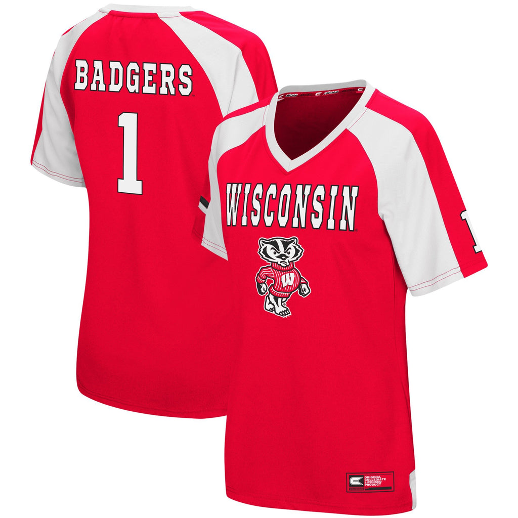 Women's Colosseum Red Wisconsin Badgers Torch Jersey