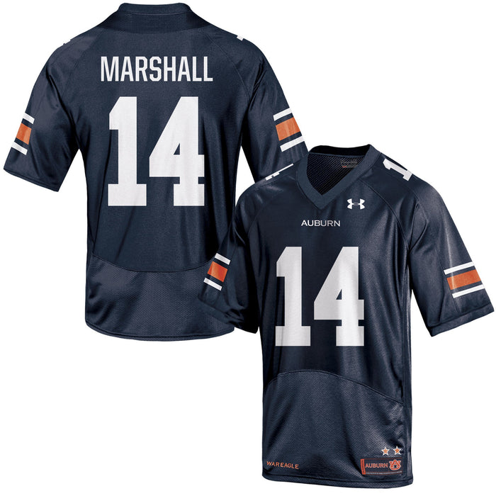 Men's Under Armour Nick Marshall Navy Auburn Tigers Replica Jersey