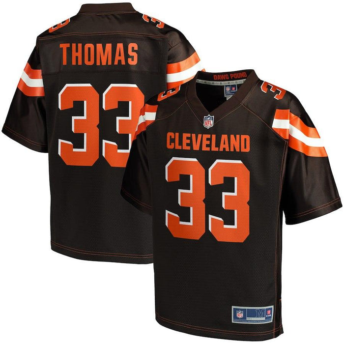 Men's Cleveland Browns Simeon Thomas NFL Pro Line Brown Player Jersey