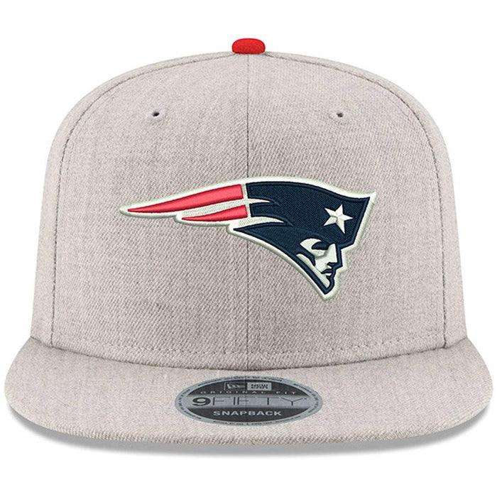 New Era New England Patriots Heathered Gray Hype 9FIFTY Snapback Adjustable Hat