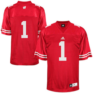 Wisconsin Badgers Adidas No. 1 Replica Master Jersey - Red