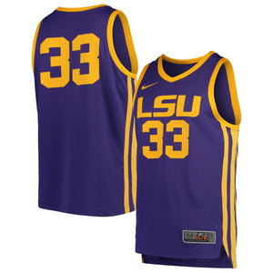 Men's Nike Purple LSU Tigers College Replica Basketball Jersey