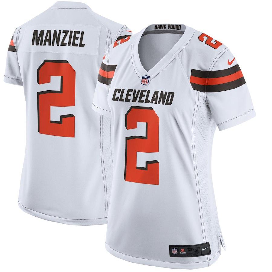 Women's Cleveland Browns Johnny Manziel Nike Orange Game Jersey