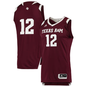 Men's Adidas Maroon/White Texas A&M Aggies Chase Basketball Jersey