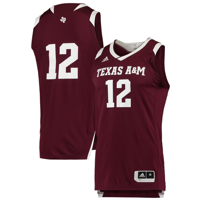 Men's Adidas Maroon/White Texas A&M Aggies Chase Basketball Jersey