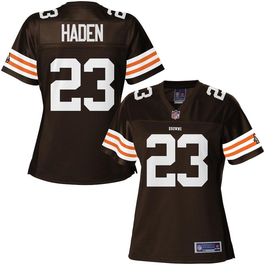 Pro Line Women's Cleveland Browns Historic Logo Joe Haden Team Color Jersey