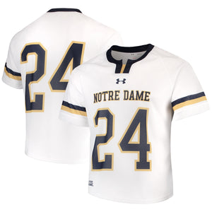 Men's Under Armour White Notre Dame Fighting Irish Replica Lacrosse Jersey