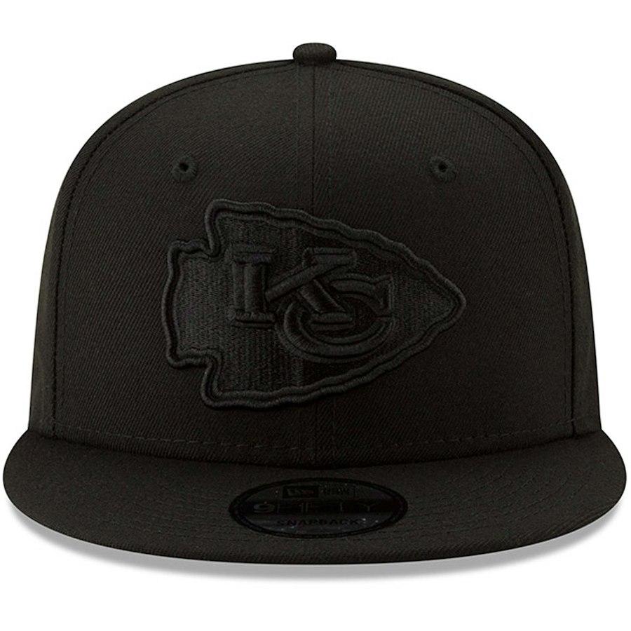 New Era Kansas City Chiefs Black Black On Black 9FIFTY Adjustable Hat