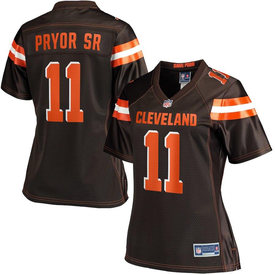 Women's Cleveland Browns Terrelle Pryor NFL Pro Line Brown Player Jersey
