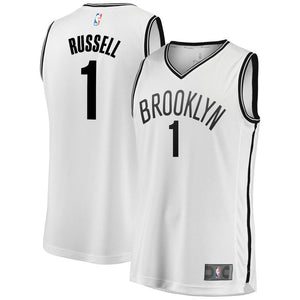 D'Angelo Russell Brooklyn Nets Fast Break Replica Jersey – White
