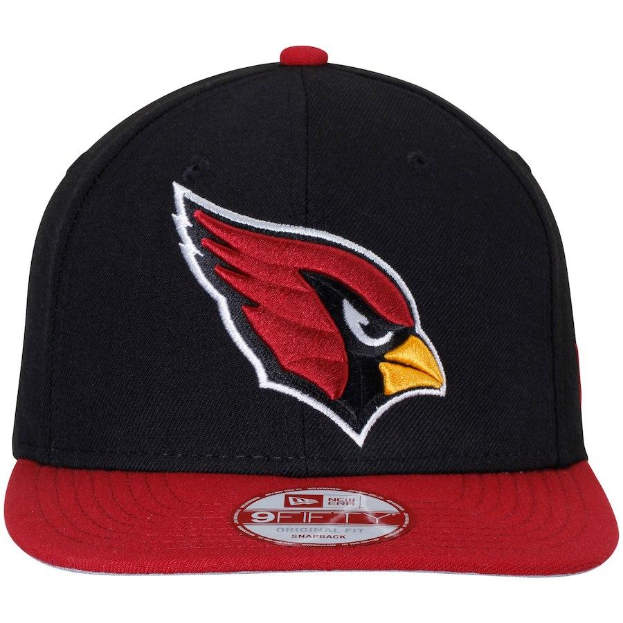 New Era Black Arizona Cardinals Southside Snap Original Fit 9FIFTY Adjustable Snapback Hat